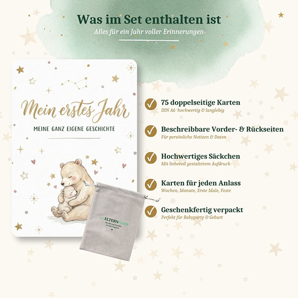 Meilensteinkarten | Baby 0 bis 12 Monate - 75 Karten – Bild 6