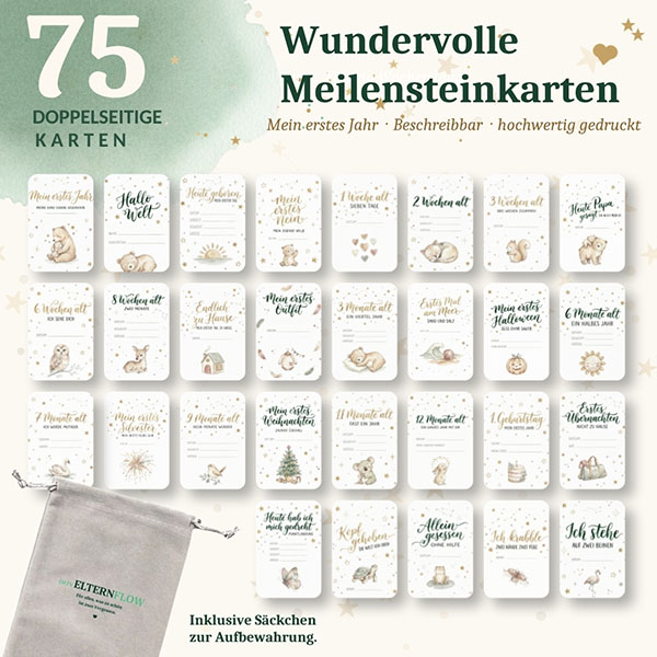 Meilensteinkarten | Baby 0 bis 12 Monate - 75 Karten – Bild 5
