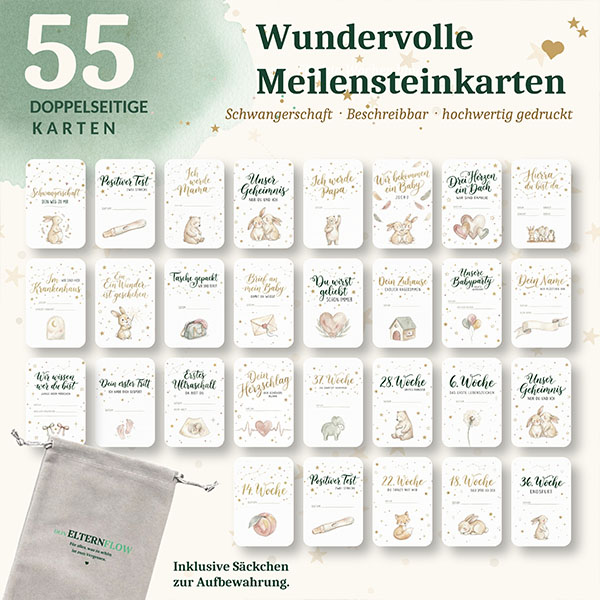 Meilensteinkarten | Schwangerschaft - 55 Karten – Bild 5