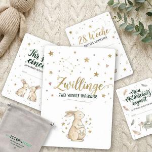 Meilensteinkarten für Zwillinge und Mehrlinge in der Schwangerschaft