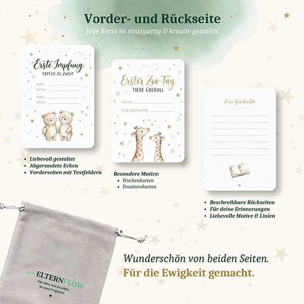 Meilensteinkarten | Zwillinge 0 bis 12 Monate - 75 Karten – Bild 8