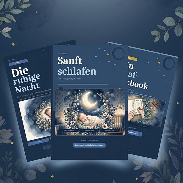 Sanft-Schlafen Guide als gedrucktes Buch auf dem Nachttisch