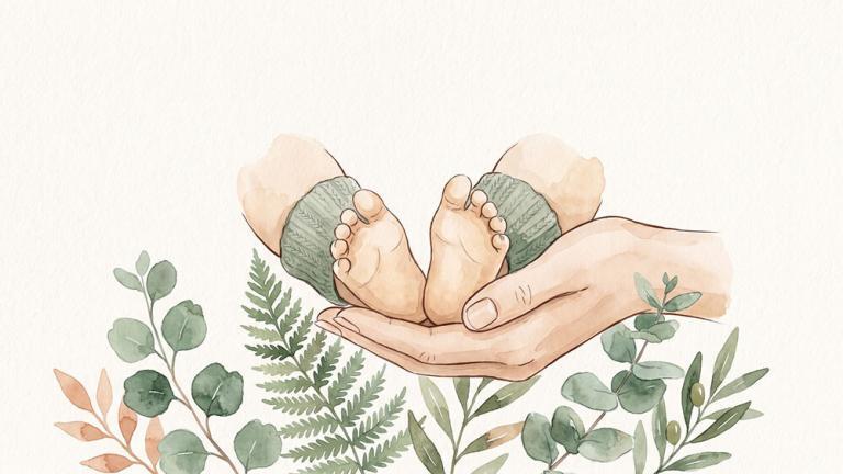 Fußreflexzonen beim Baby und Kleinkind als Landkarte am Fuß