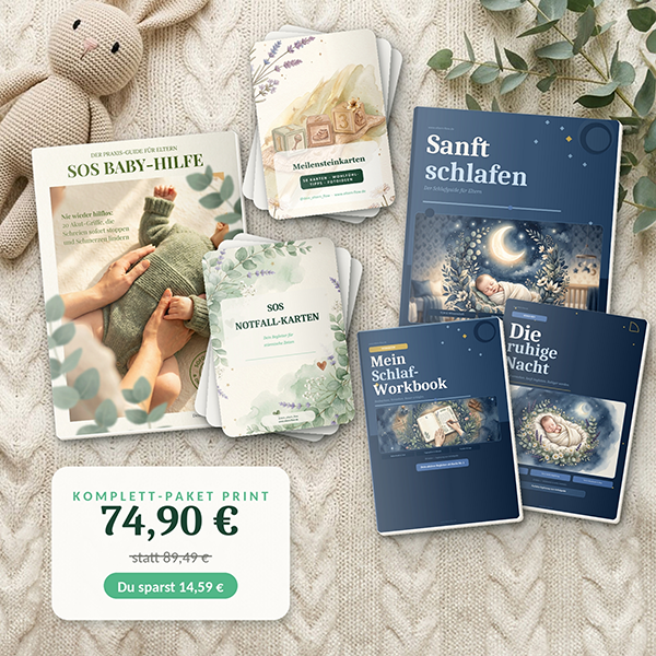 Komplett-Paket: SOS Guide + Schlafguide + Akupressur Karten + Meilensteinkarten