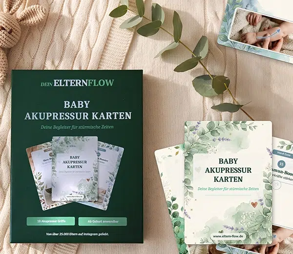 Baby Akupressur Karten in der Schachtel, bereit zum Kauf