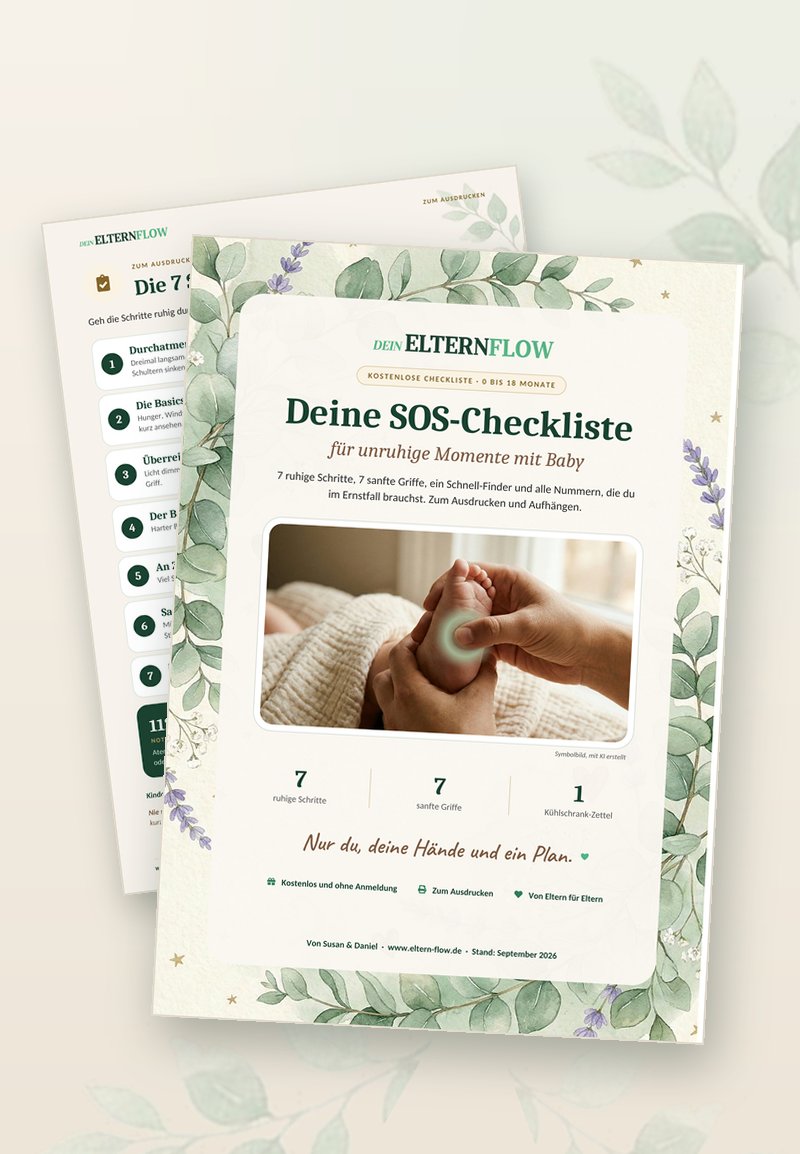 Gratis SOS-Checkliste als PDF, Vorschau der ersten Seite