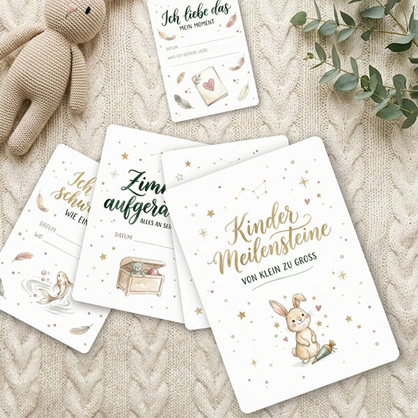Meilensteinkarten Kinder von 1 bis 6 Jahren, 75 Karten