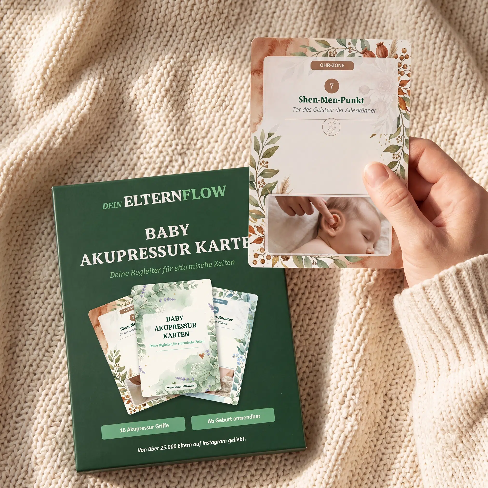 Baby Akupressur Karten in der neuen Box