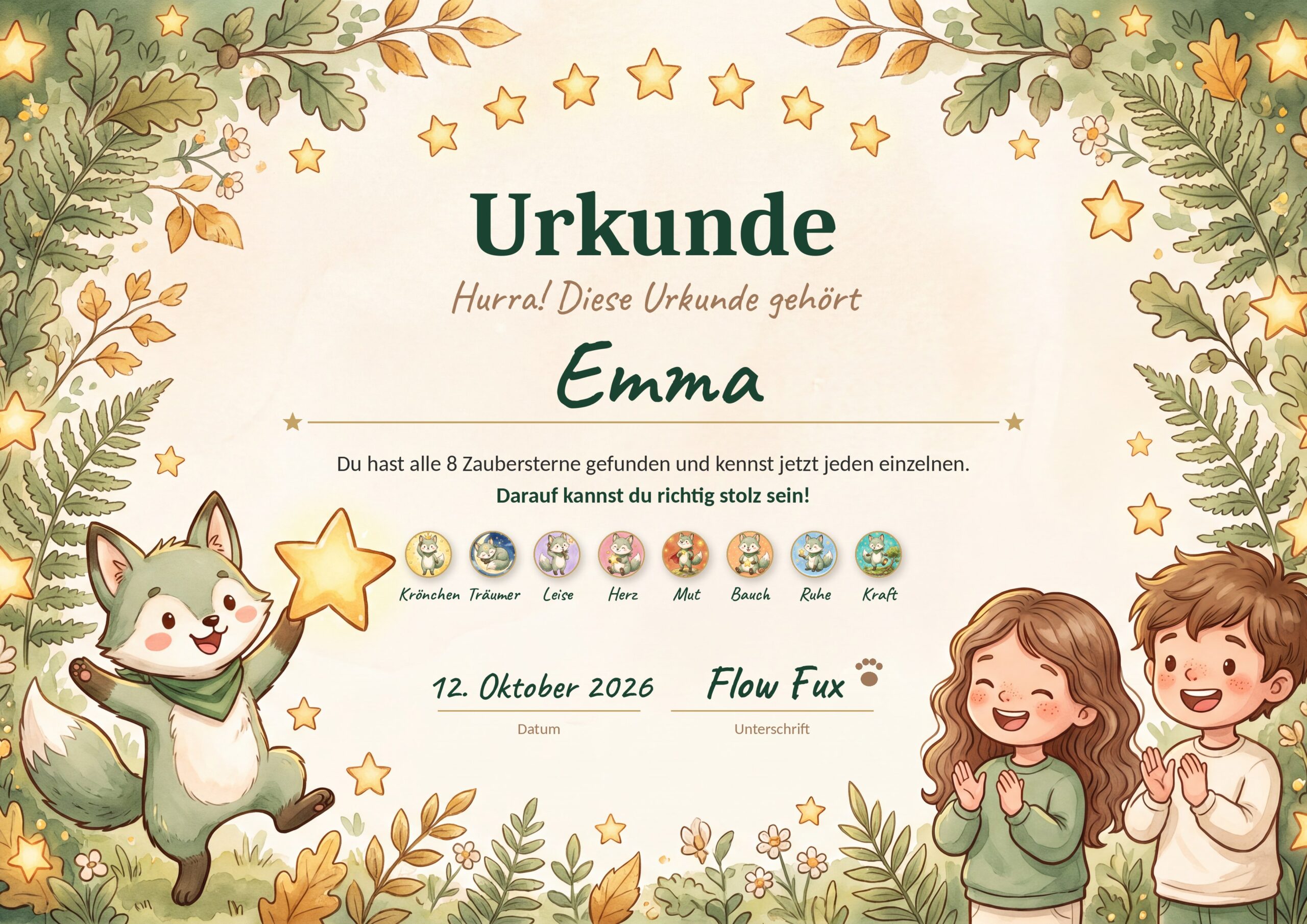 Flow Fux Urkunde Beispiel Emma