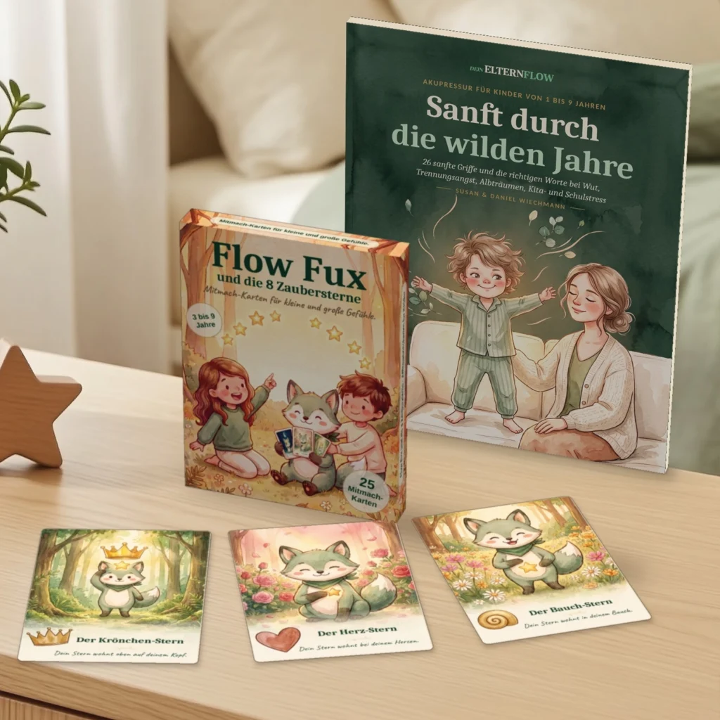 Das Bundle: Flow Fux in der Schachtel und das Buch Sanft durch die wilden Jahre