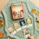 Ff shop v9 02 flatlay, Flow Fux und die 8 Zaubersterne Mitmach-Karten in der Schachtel